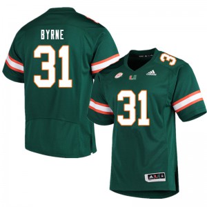 Men's Miami #31 Connor Byrne Green Stitched Jerseys 661682-208