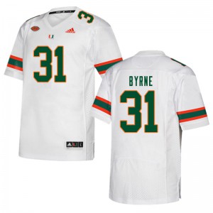 Mens Miami #31 Connor Byrne White Player Jerseys 203303-560