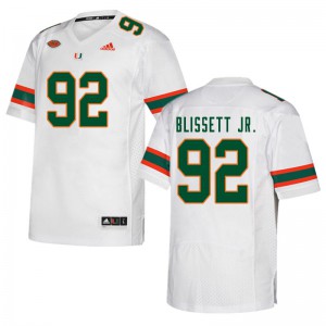 Men's Hurricanes #92 Jason Blissett Jr. White Embroidery Jerseys 249303-561