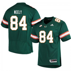 Mens Miami #84 Josh Neely Green Official Jerseys 300804-440