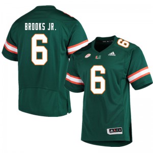 Men Miami #6 Sam Brooks Jr. Green Football Jersey 478986-303