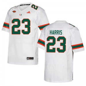 Men Miami #23 Cam'Ron Harris White Player Jerseys 688141-489