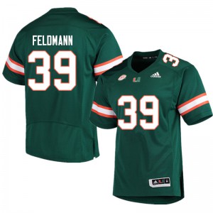 Men University of Miami #39 Gannon Feldmann Green High School Jerseys 144824-238