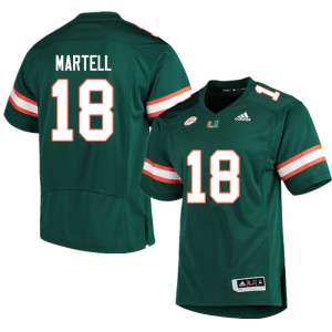 Men Miami #18 Tate Martell Green Official Jersey 606344-142