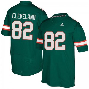 Men's Hurricanes #82 Asante Cleveland Green Stitched Jersey 970029-309