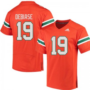 Men Miami #19 Augie DeBiase Orange Alumni Jersey 960972-241