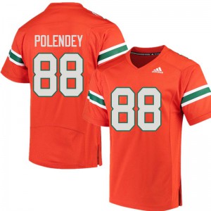 Men Miami #88 Brian Polendey Orange Stitch Jersey 490941-316