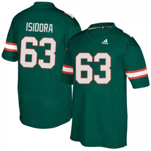 Men's Miami #63 Danny Isidora Green Stitched Jerseys 935009-477