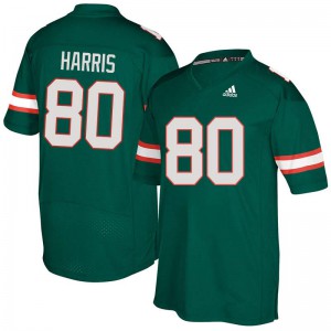 Men's Miami #80 Dayall Harris Green Official Jersey 714509-697