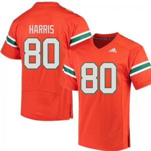 Men Miami #80 Dayall Harris Orange Alumni Jerseys 837469-452