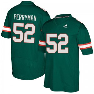 Men's University of Miami #52 Denzel Perryman Green Alumni Jerseys 218592-777