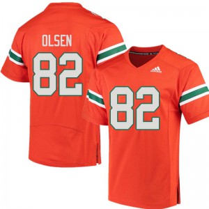 Men's Miami #82 Greg Olsen Orange Football Jerseys 669970-714