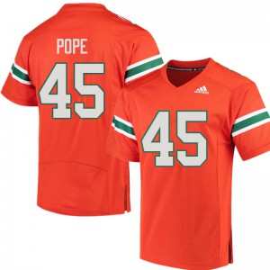 Men Miami #45 Jack Pope Orange Stitch Jerseys 135267-145