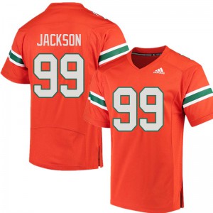 Mens Miami Hurricanes #99 Joe Jackson Orange University Jerseys 767669-148