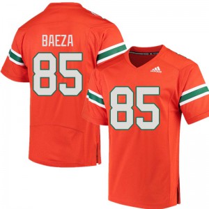 Mens University of Miami #85 Marco Baeza Orange Player Jerseys 956703-580