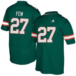 Mens Miami #27 Marshall Few Green Stitched Jerseys 534946-977