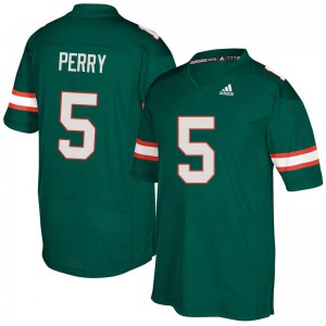 Men Miami #5 NKosi Perry Green Embroidery Jerseys 262982-683