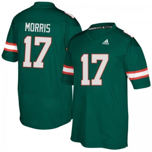 Men's Miami #17 Stephen Morris Green Stitched Jersey 177318-267