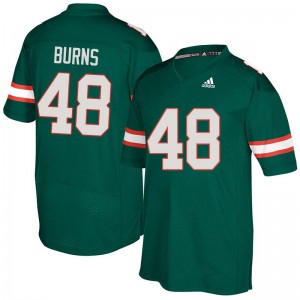 Men University of Miami #48 Thomas Burns Green Stitched Jersey 558505-494