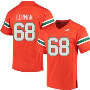 Men Miami #68 Zachary Lerman Orange Player Jerseys 378886-762