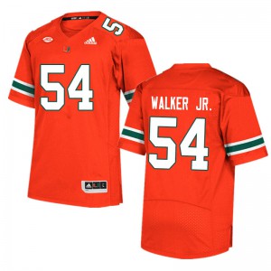 Men's Miami #54 Issiah Walker Jr. Orange Player Jerseys 498294-619