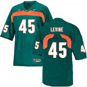 Men's Miami #45 Bryan Levine Green Football Jersey 862348-487