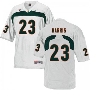 Men's Miami #23 Cam'Ron Harris White Stitched Jersey 521098-414