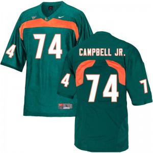 Men Miami #74 John Campbell Jr. Green Alumni Jerseys 894255-723