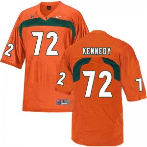 Mens Miami #72 Tommy Kennedy Orange Embroidery Jerseys 795178-689