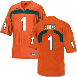Men Miami #1 Artie Burns Orange Football Jerseys 979763-279