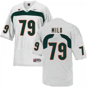 Mens Miami #79 Bar Milo White Embroidery Jersey 344606-596