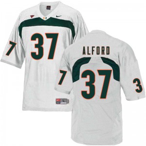 Men Miami #37 Colvin Alford White Stitched Jersey 933215-792