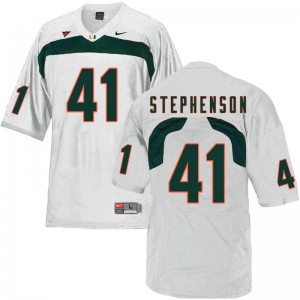 Men Miami #41 Darian Stephenson White NCAA Jerseys 942445-500