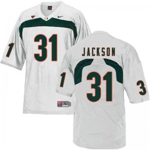 Men's Miami #31 Demetrius Jackson White Stitch Jersey 551561-834