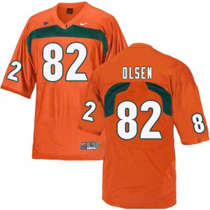 Men Miami #82 Greg Olsen Orange Official Jerseys 931230-590