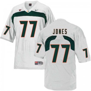 Men Miami #77 Jahair Jones White Official Jerseys 416743-895
