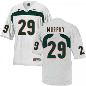Men Miami Hurricanes #29 James Murphy White High School Jerseys 952969-330