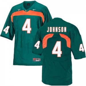 Men's Hurricanes #4 Jaquan Johnson Green Stitched Jersey 898141-333