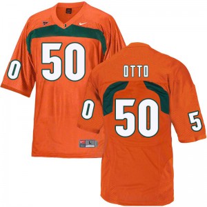 Mens Miami #50 Jim Otto Orange Stitched Jersey 505820-967