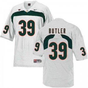 Mens Miami #39 Jordan Butler White Embroidery Jerseys 103975-920
