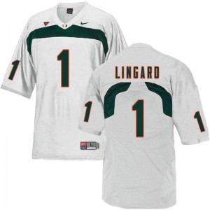 Men Miami #1 Lorenzo Lingard White University Jerseys 926897-567
