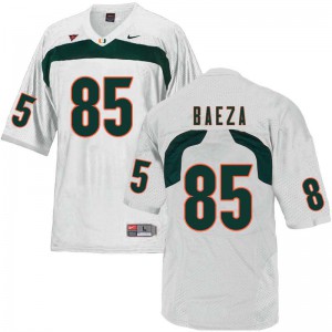 Mens Miami #85 Marco Baeza White College Jerseys 414625-801
