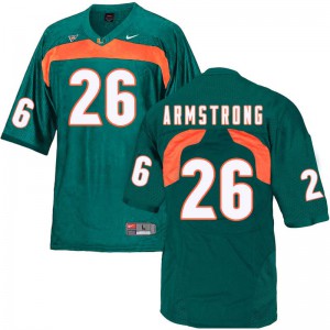 Men University of Miami #26 Ray-Ray Armstrong Green Stitched Jersey 422594-951