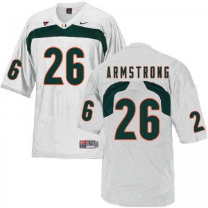 Men's Miami Hurricanes #26 Ray-Ray Armstrong White Stitched Jersey 379723-963