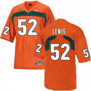 Men Miami #52 Ray Lewis Orange Alumni Jersey 850147-735