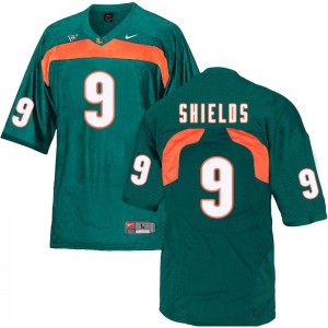 Mens Hurricanes #9 Sam Shields Green Stitched Jersey 603040-680