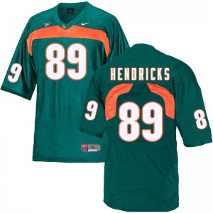 Mens Miami Hurricanes #89 Ted Hendricks Green Official Jersey 979114-276
