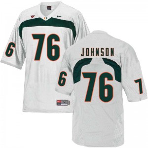 Mens Miami #76 Tre Johnson White Embroidery Jerseys 367708-433