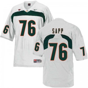 Mens Miami #76 Warren Sapp White NCAA Jersey 312378-267