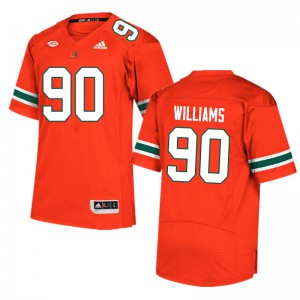 Men's Miami #90 Quentin Williams Orange Embroidery Jersey 541701-670
